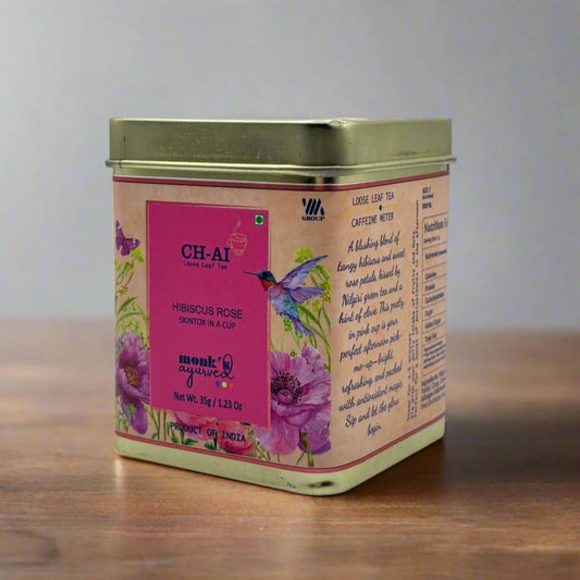 Monk's Ayurved Hibiscus Rose Tea