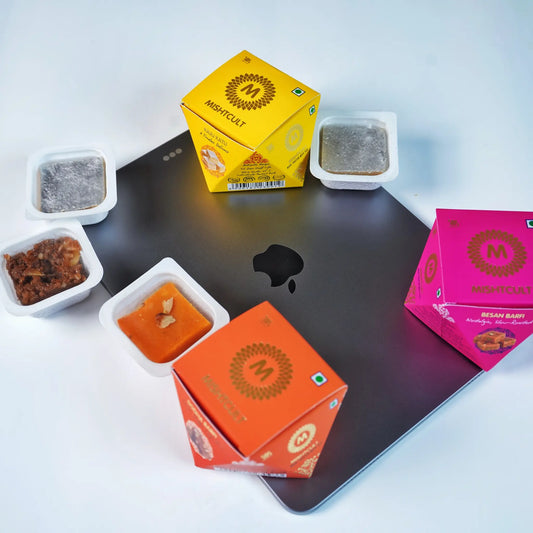 MishtCult Luxe Diamond Box – Besan Burfi
