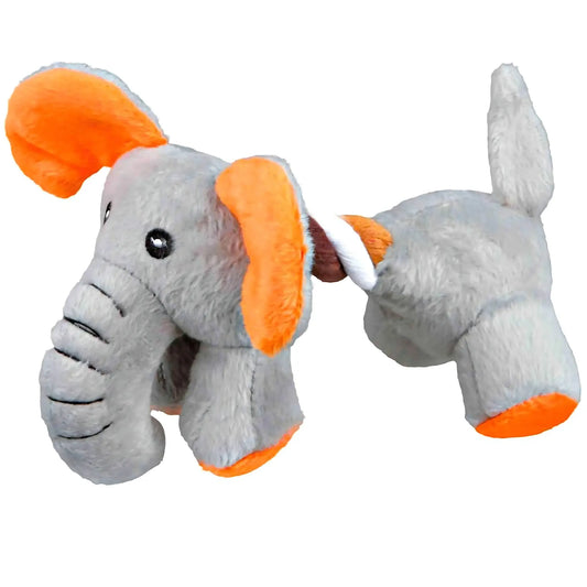 Trixie Animal with Rope Squeaker Toy