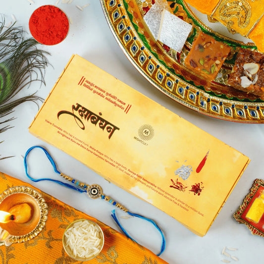 MishtCult Luxe Gift Box with Assorted Indian Sweets (Kaju Katli, Dodha Burfi, Besan Burfi) – Premium Gift Packaging – Red