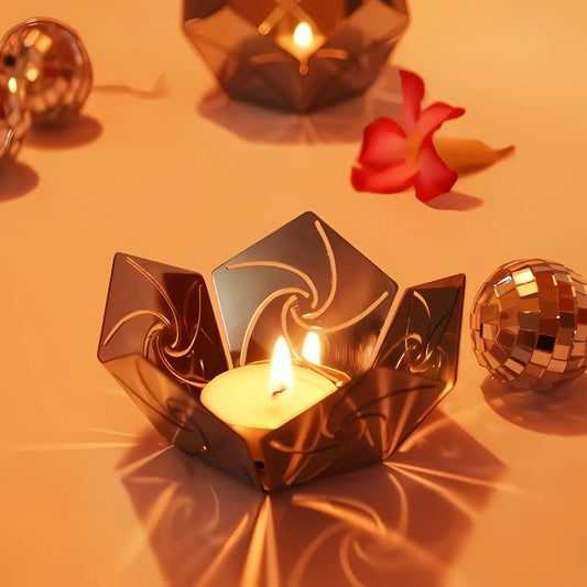 Tealight Holder – Arc – Stainless Steel – Set of Two