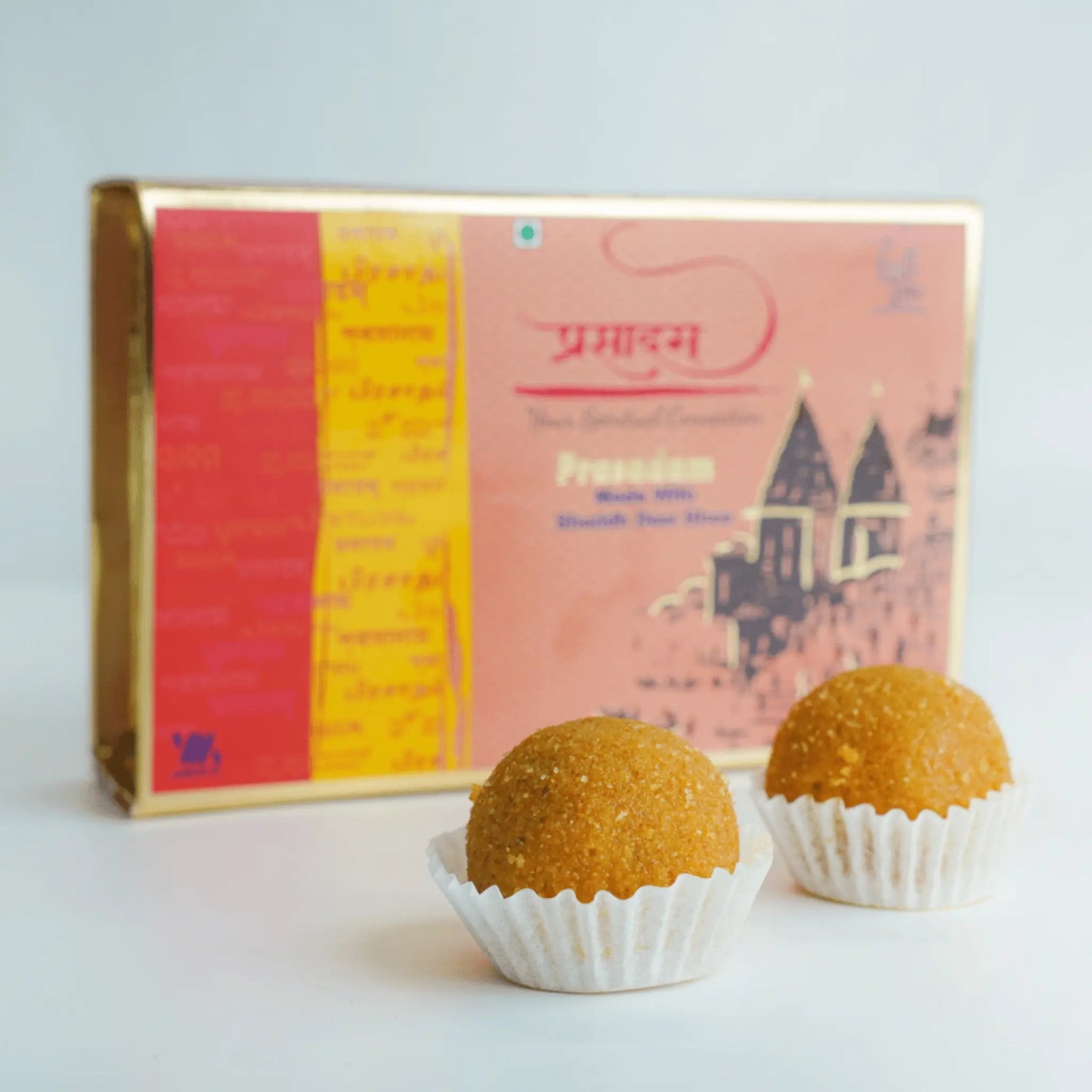 Prasadam Ladoo Selection – Motichoor, Besan, or Panjiri