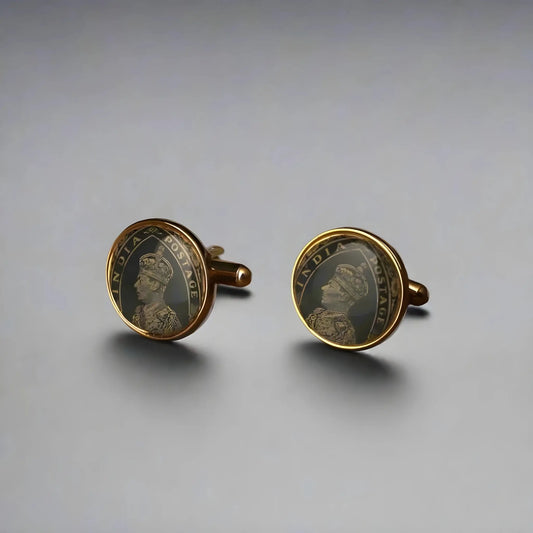 Cufflink with Postal Stamp
