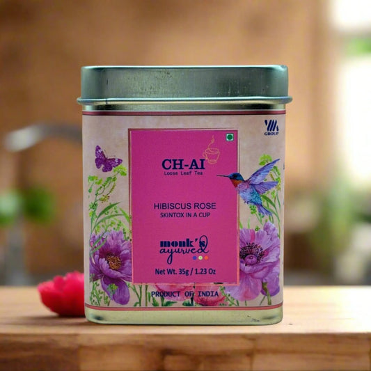 Monk's Ayurved Hibiscus Rose Tea